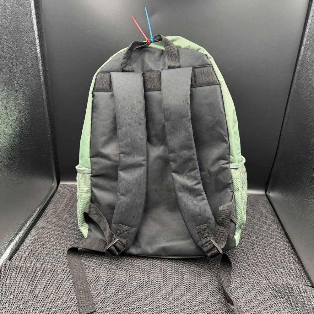 Metropack Backpack Sage Green Navy Blue School Travel Bag Bungee Front New Tag